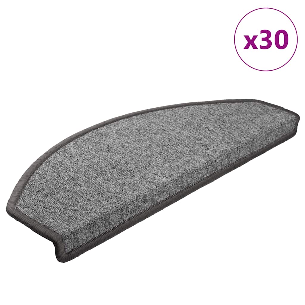 Vidaxx Stufenmatten 30 St. 65x24x4 cm dunkelgrau halbrund groß