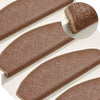 VidaXL Stufenmatten 30 Stk. 65x24x4 cm braun halbrund groß
