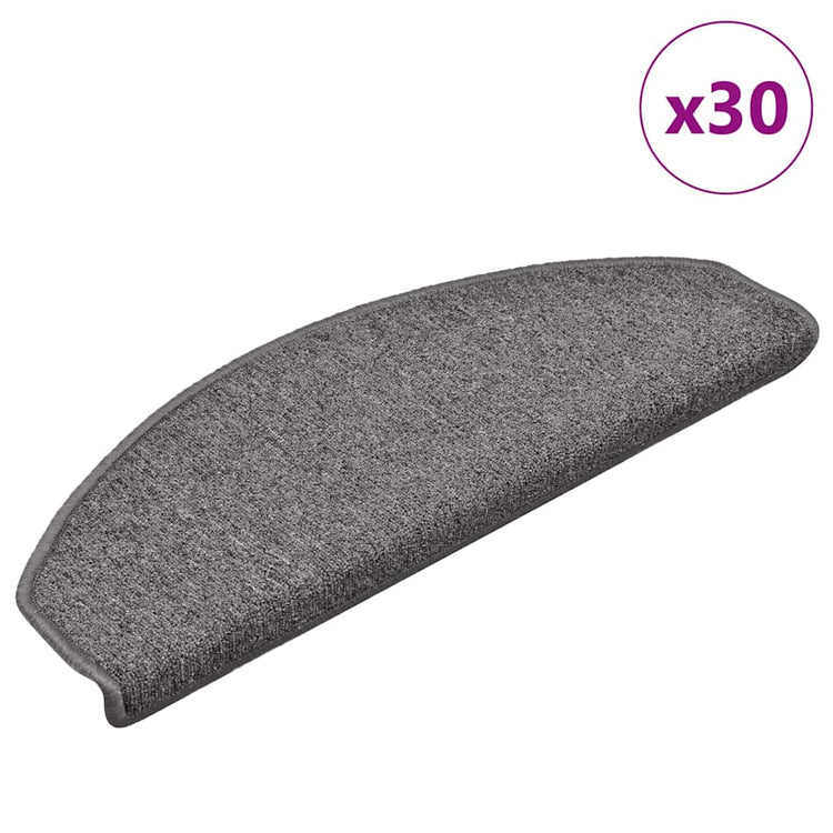 Vidaxx Stufenmatten 30 St. 65x24x4 cm dunkelgrau halbrund groß