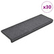 Vidaxxl Stufenmatten 30 Stück 65x21x4 cm dunkelgrau rechteckiger Rand