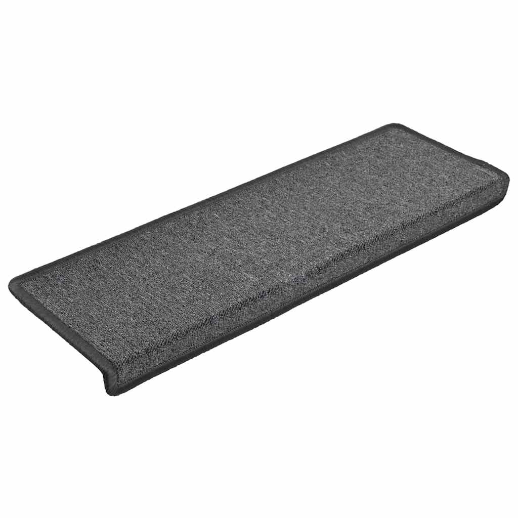 Vidaxxl Stufenmatten 30 Stück 65x21x4 cm dunkelgrau rechteckiger Rand