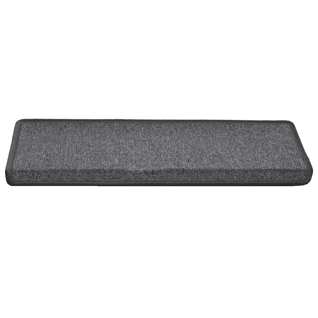 Vidaxxl Stufenmatten 30 Stück 65x21x4 cm dunkelgrau rechteckiger Rand
