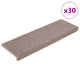 Vidaxx Stufenmatten 30 St. 65x21x4 cm hellbraun mit rechteckigem Rand