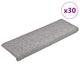 VidaXL Stufenmatten 30 Stück 65x21x4 cm hellgrau mit rechteckigem Rand