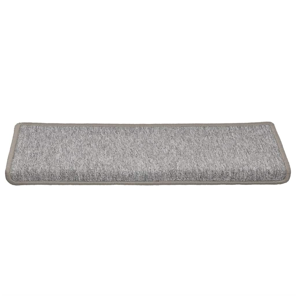 VidaXL Stufenmatten 30 Stück 65x21x4 cm hellgrau mit rechteckigem Rand