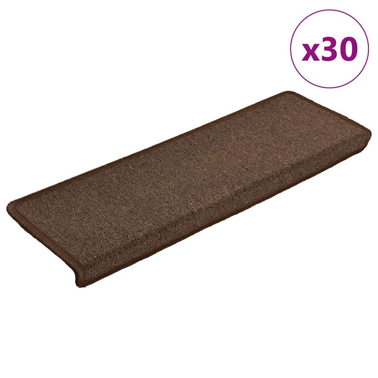 VidaXL Stufenmatten 30 Stk. 65x21x4 cm Kaffeebraun mit rechteckigem Rand