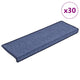 VidaXL Stufenmatten 30 Stück 65x21x4 cm blauer rechteckiger Rand