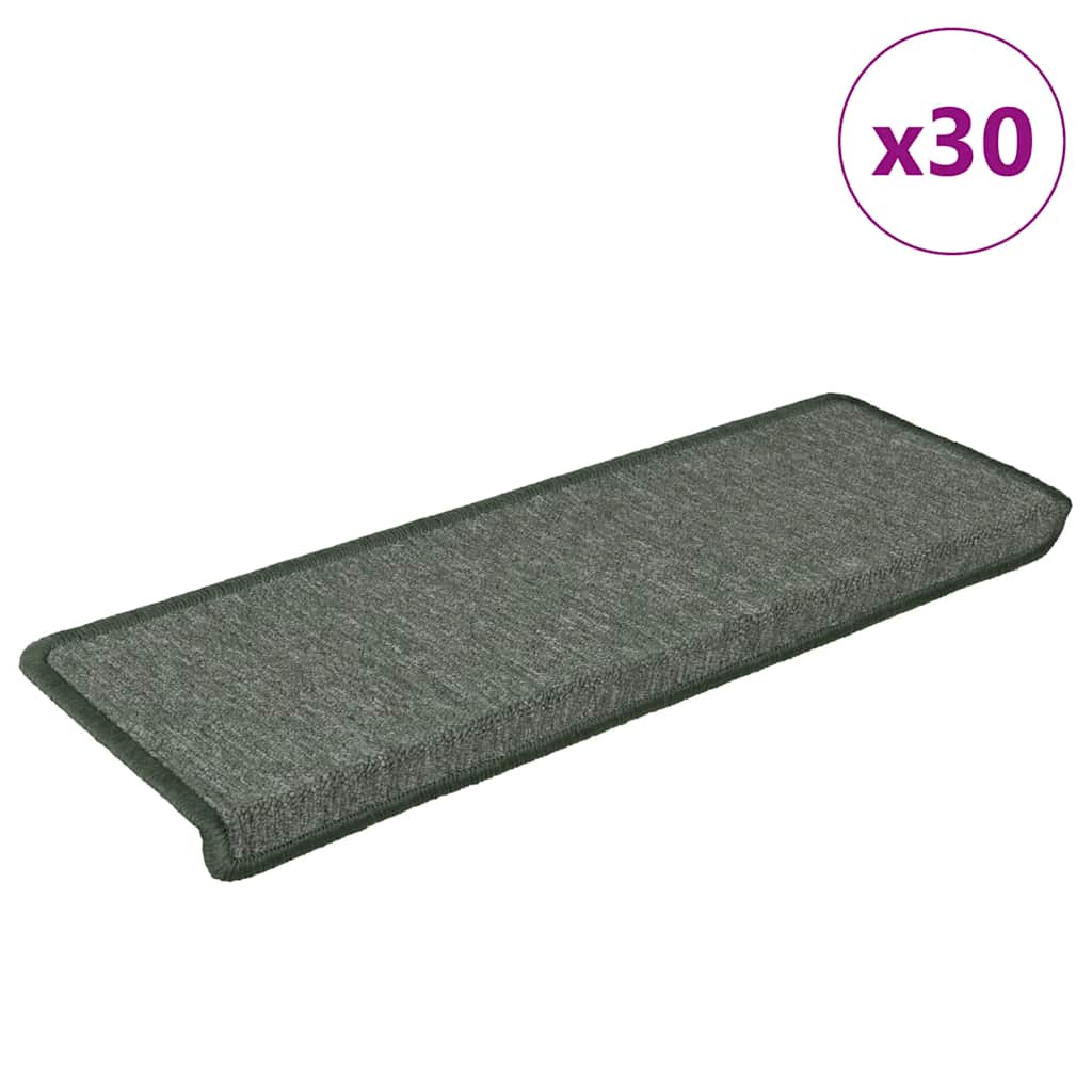 Vidaxx Stufenmatten 30 St. 65x21x4 cm dunkelgrün rechteckiger Rand
