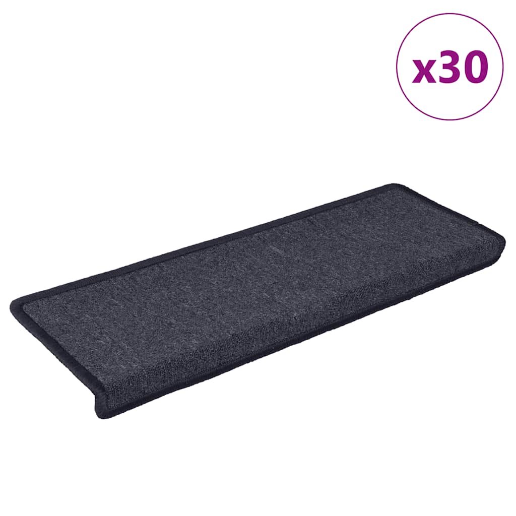 Vidaxx Stufenmatten 30 Stück 65x21x4 cm dunkelgrau und blau mit rechteckigem Rand
