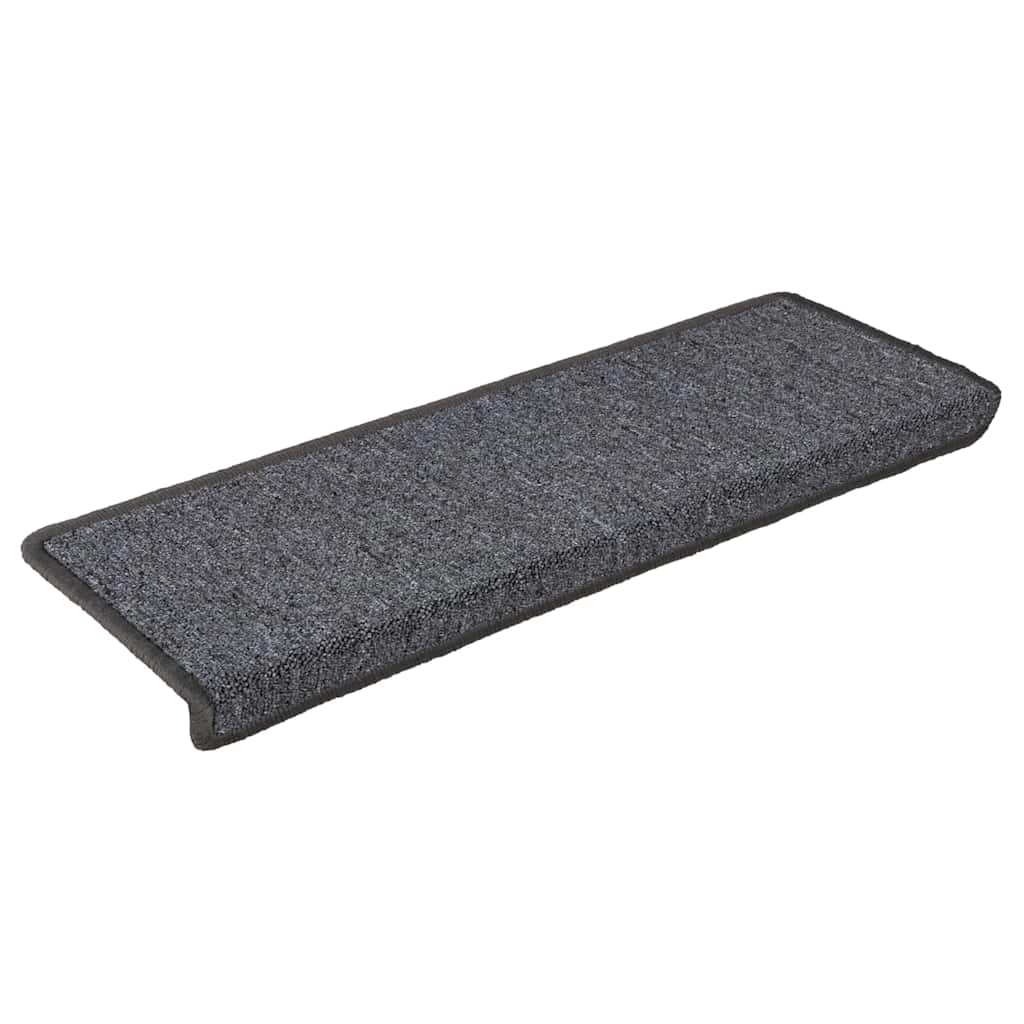 Vidaxxl Stufenmatten 30 Stück 65x21x4 cm dunkelgrau rechteckiger Rand