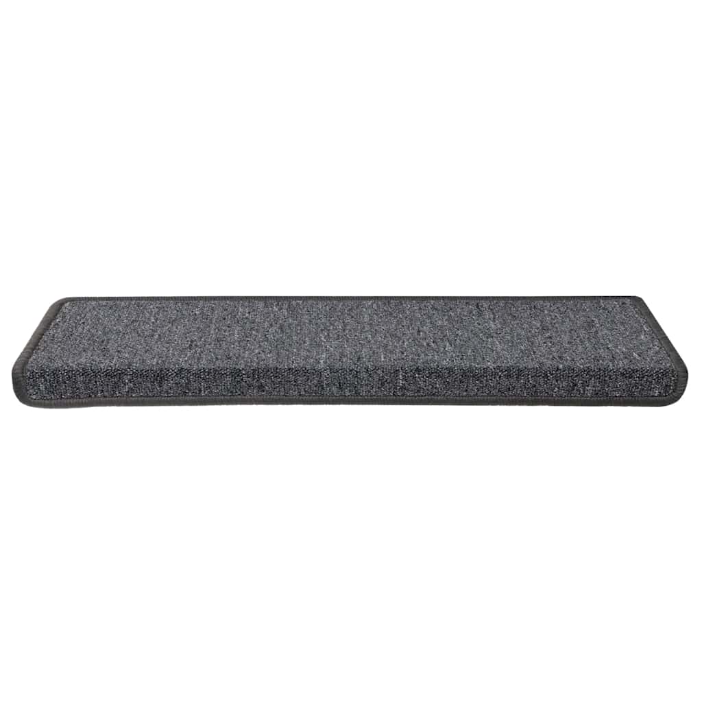 Vidaxxl Stufenmatten 30 Stück 65x21x4 cm dunkelgrau rechteckiger Rand