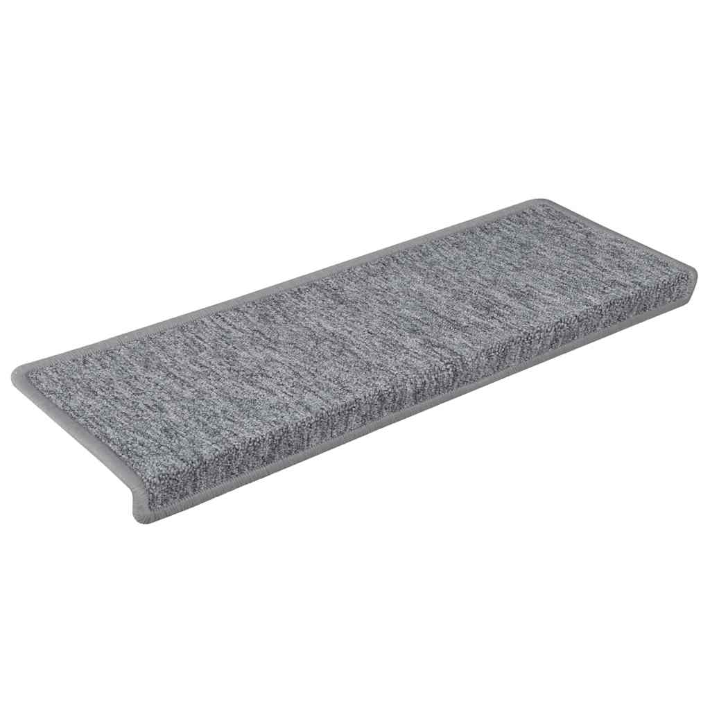 VidaXL Stufenmatten 30 Stück 65x21x4 cm hellgrau mit rechteckigem Rand