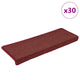 Vidaxx Stufenmatten 30 Stück 65x21x4 cm weinrot mit rechteckigem Rand
