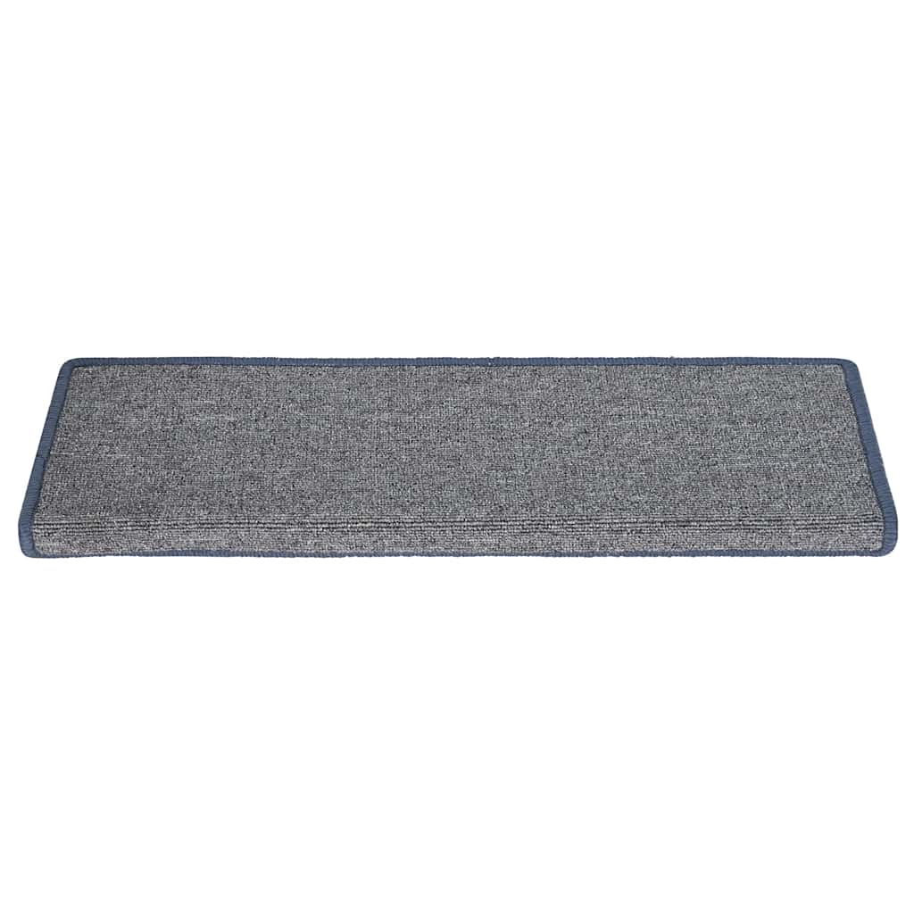 VidaXL Stufenmatten 30 Stück 65x21x4 cm hellgrau und blau mit rechteckigem Rand