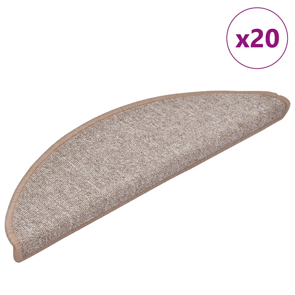 Vidaxx Stufenmatten 20 St. 56x17x3 cm hellbraun halbrund