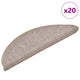 Vidaxx Stufenmatten 20 St. 56x17x3 cm hellbraun halbrund