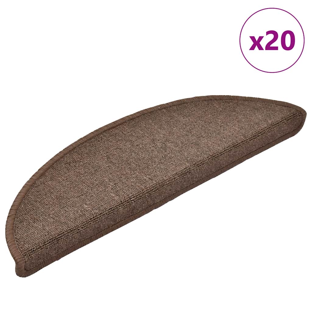 Vidaxx Stufenmatten 20 St. 56x17x3 cm kaffeebraun halbrund