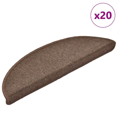 Vidaxx Stufenmatten 20 St. 56x17x3 cm kaffeebraun halbrund