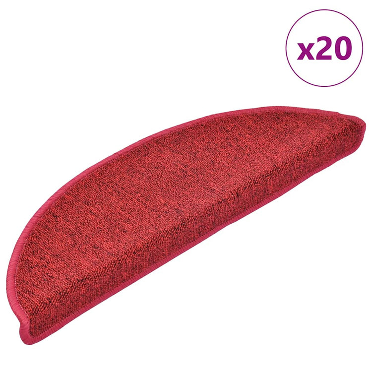 Vidaxx Stufenmatten 20 St. 56x17x3 cm rot halbrund