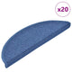 VidaXL Stufenmatten 20 Stk. 56x17x3 cm blau halbrund