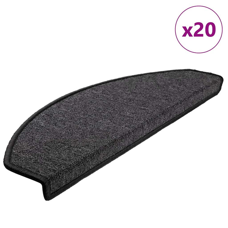 VidaXL Stufenmatten 20 Stk. 65x24x4 cm anthrazit halbrund groß