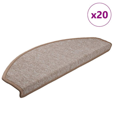 Vidaxx Stufenmatten 20 St. 65x24x4 cm hellbraun halbrund groß
