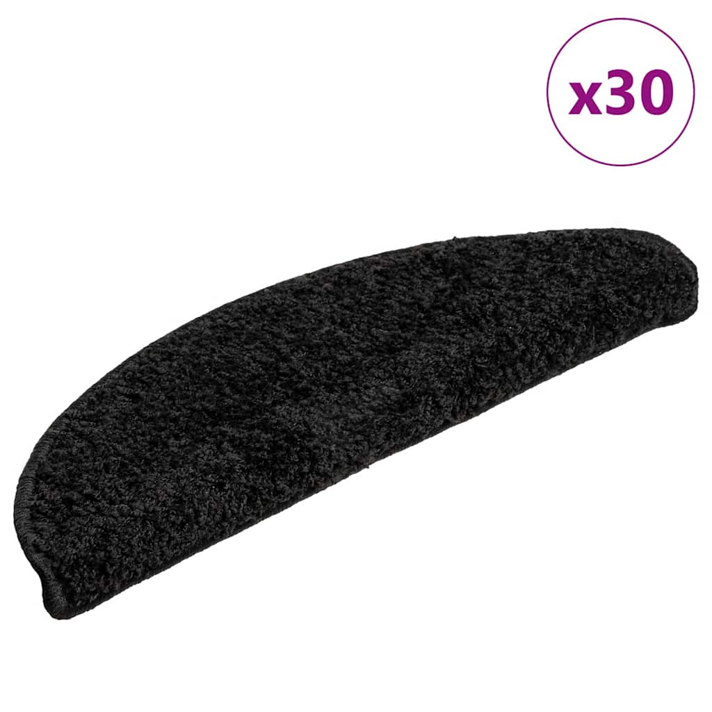 Vidaxx Stufenmatten 30 St. 56x17x3 cm schwarz halbrund