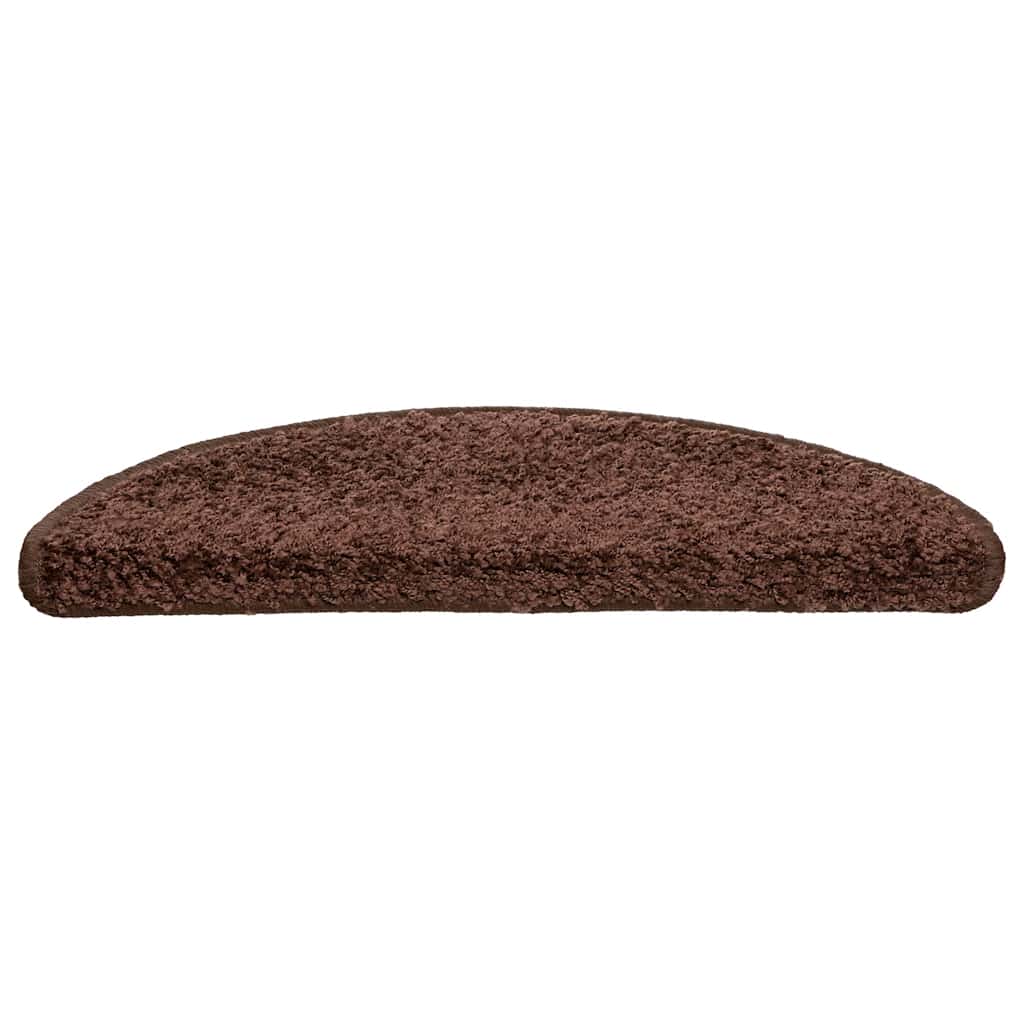 VidaXL Stufenmatten 30 Stk. 56x17x3 cm braun halbrund