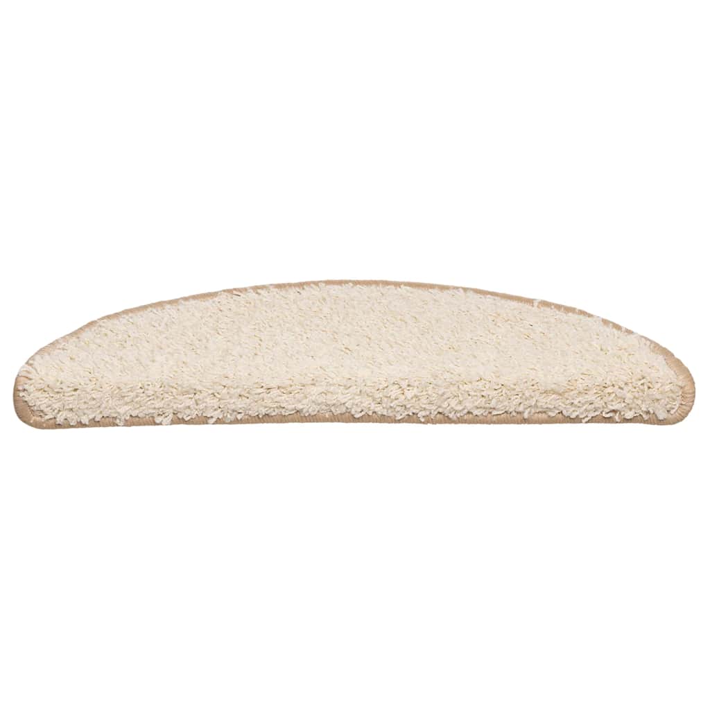 Vidaxx Stufenmatten 30 Stk. 56x17x3 cm creme halbrund