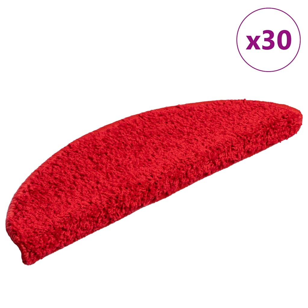 VidaXL Stufenmatten 30 Stk. 56x17x3 cm rot halbrund