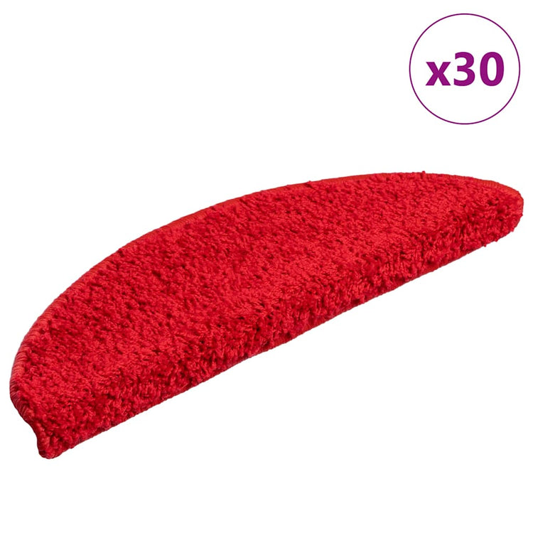 VidaXL Stufenmatten 30 Stk. 56x17x3 cm rot halbrund