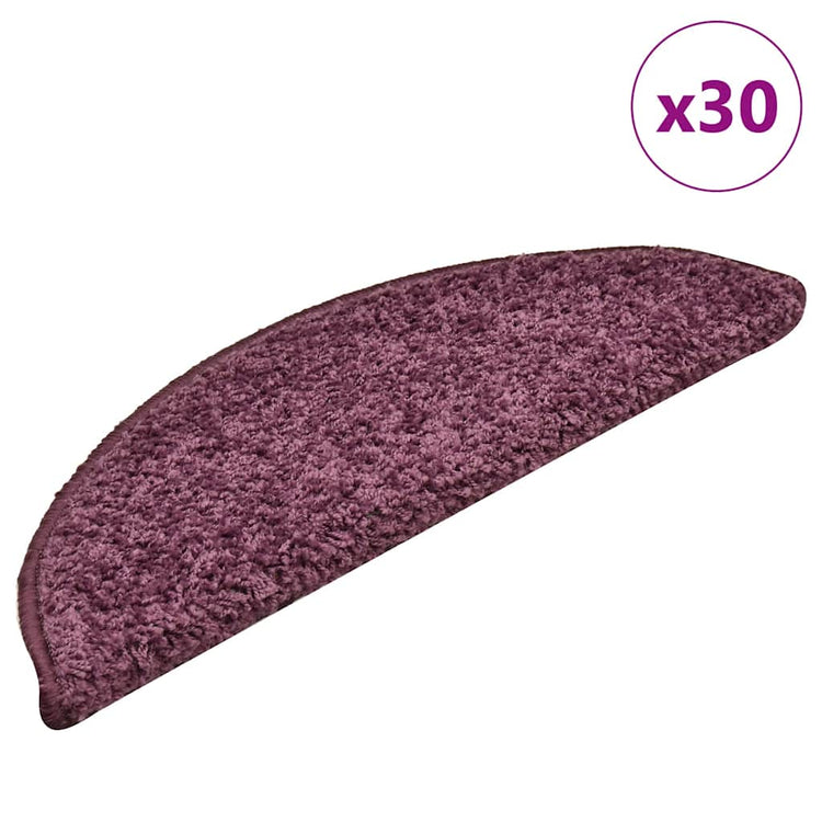 Vidaxx Stufenmatten 30 St. 56x17x3 cm dunkelviolett halbrund