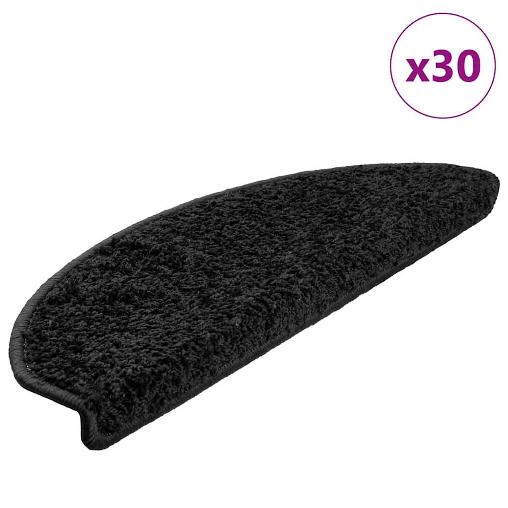 Vidaxx Stufenmatten 30 St. 65x21x4 cm schwarz halbrund groß