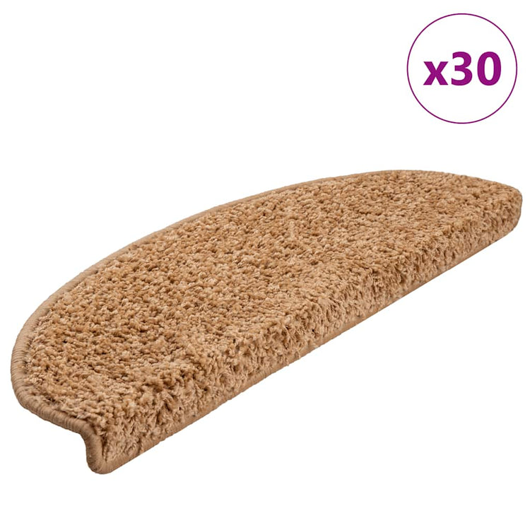Vidaxx Stufenmatten 30 St. 65x21x4 cm beige halbrund groß