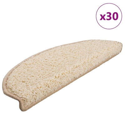 Vidaxx Stufenmatten 30 St. 65x21x4 cm creme halbrund groß