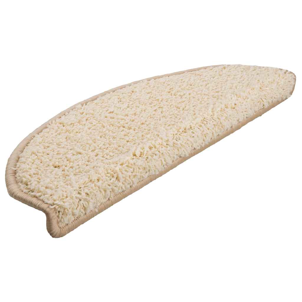 Vidaxx Stufenmatten 30 St. 65x21x4 cm creme halbrund groß