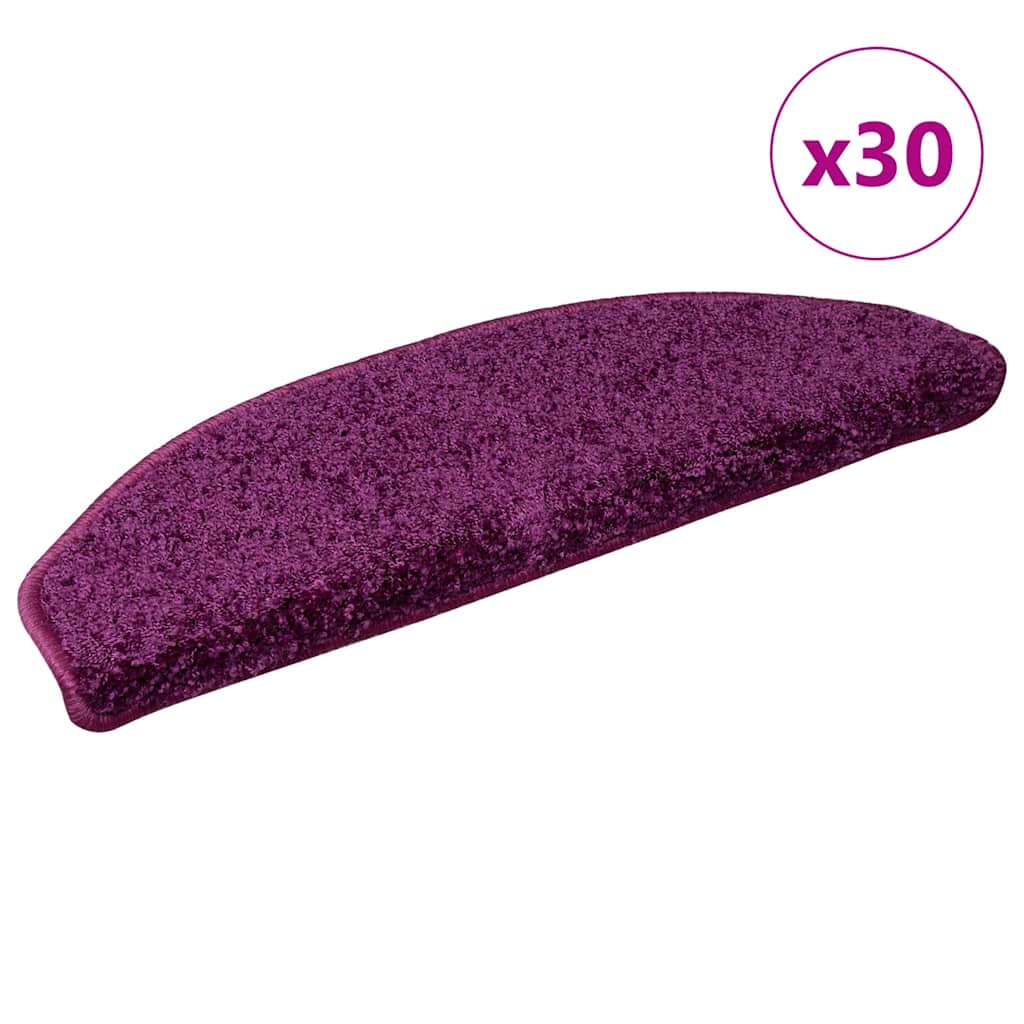 Vidaxx Stufenmatten 30 St. 65x21x4 cm violett halbrund groß