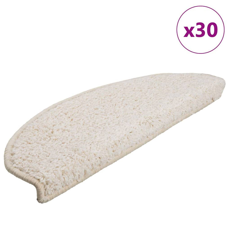 Vidaxx Stufenmatten 30 Stück 65x21x4 cm weiß halbrund groß