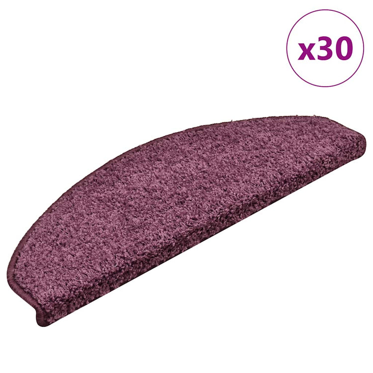 Vidaxx Stufenmatten 30 Stück 65x21x4 cm dunkellila halbrund groß