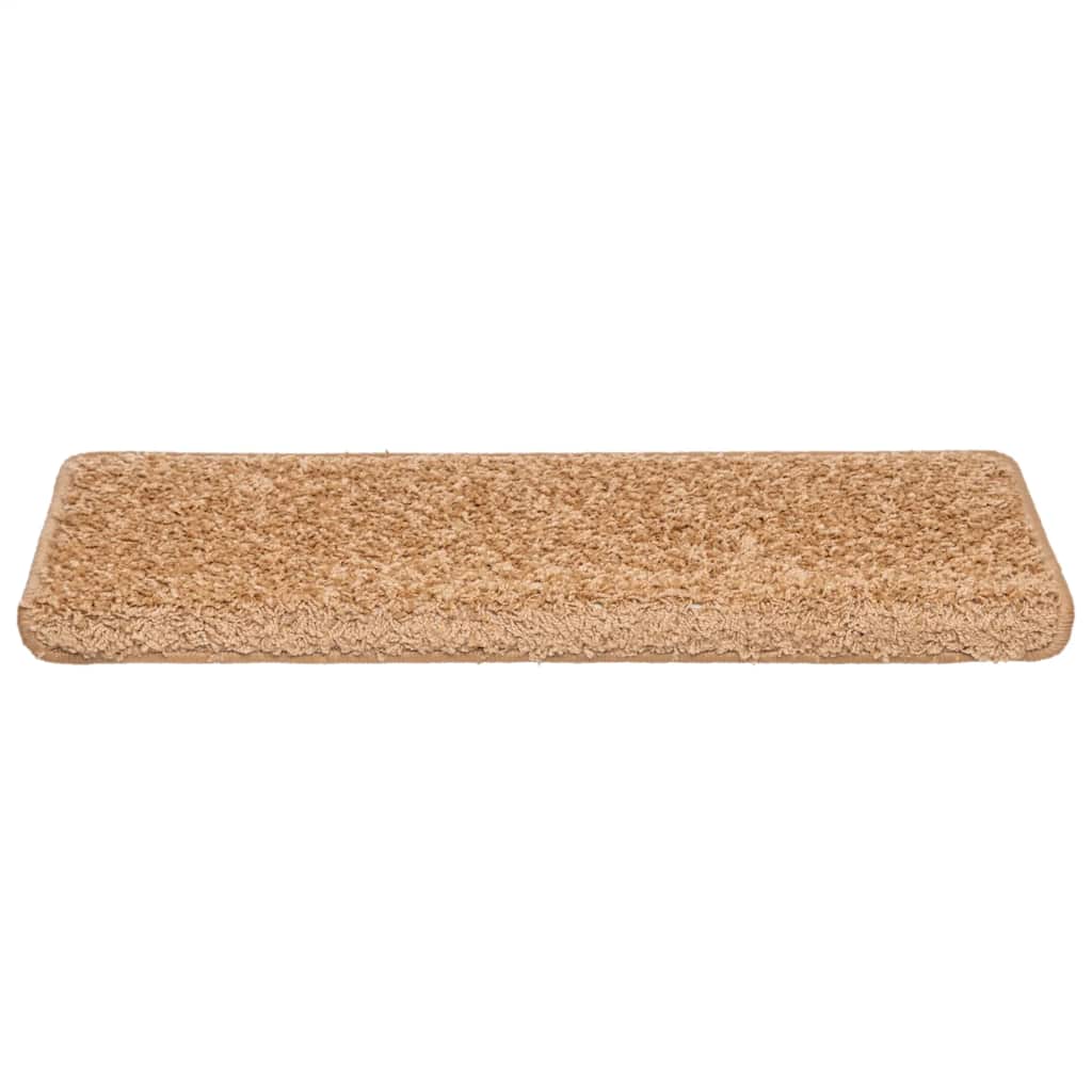 VidaXL Stufenmatten 30 Stück 65x21x4 cm beige rechteckiger Rand