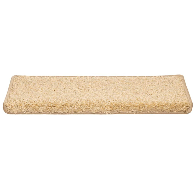 Vidaxx Stufenmatten 30 Stück 65x21x4 cm creme mit rechteckigem Rand