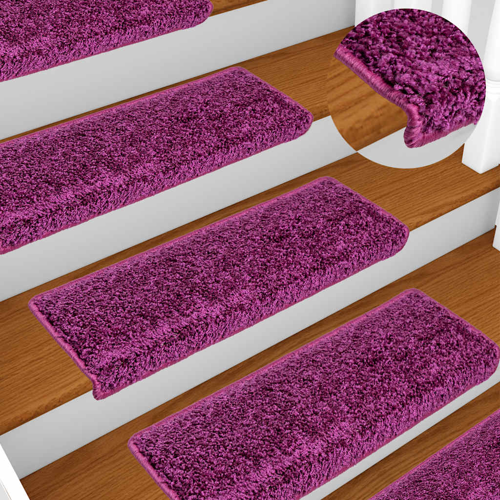 VidaXL Stufenmatten 30 Stk. 65x21x4 cm violett rechteckiger Rand