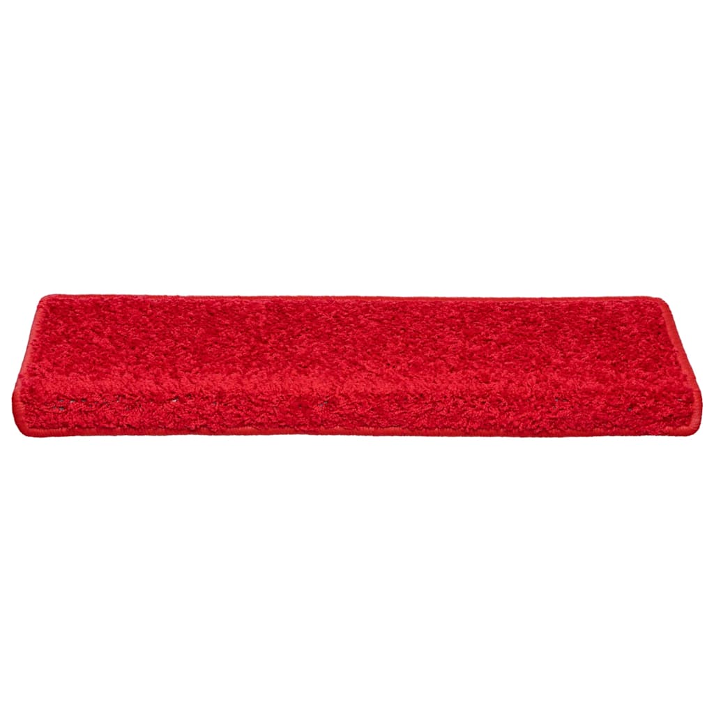 VidaXL Stufenmatten 30 Stk. 65x21x4 cm roter rechteckiger Rand
