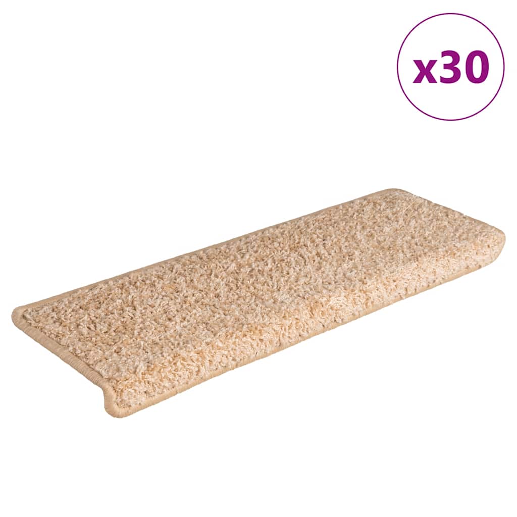 VidaXL Stufenmatten 30 Stück 65x21x4 cm Gold rechteckiger Rand