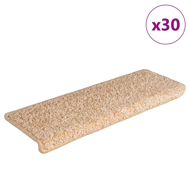 VidaXL Stufenmatten 30 Stück 65x21x4 cm Gold rechteckiger Rand