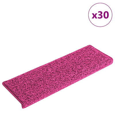 VidaXL Stufenmatten 30 Stück 65x21x4 cm rosa rechteckiger Rand
