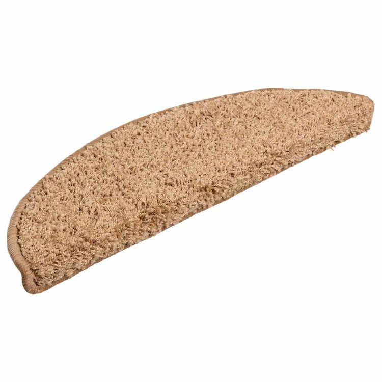 VidaXL Stufenmatten 20 Stk. 56x17x3 cm beige halbrund