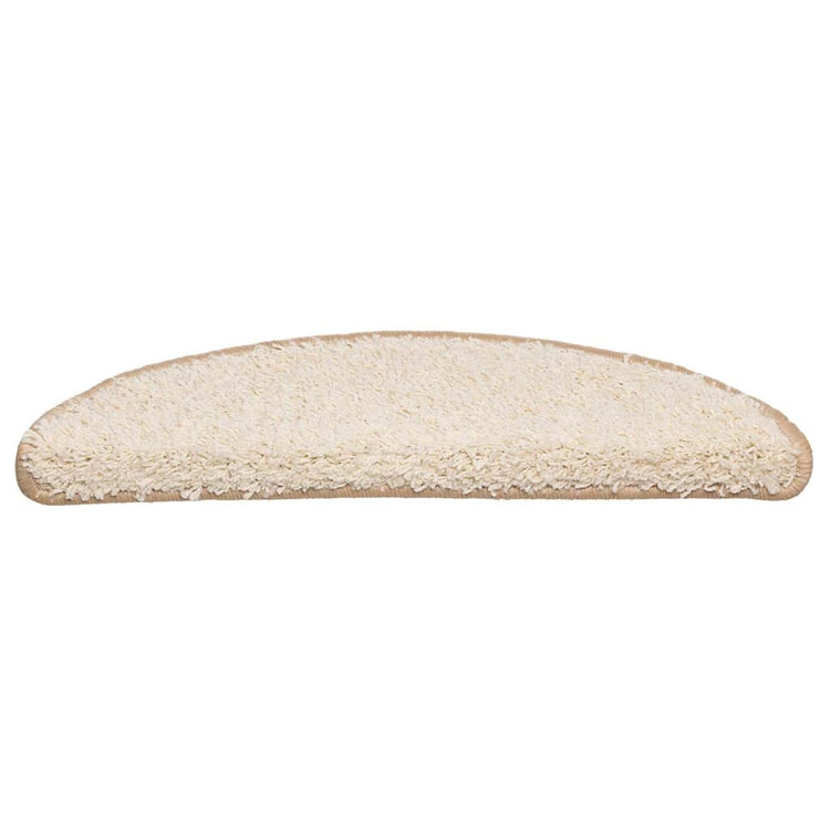 VidaXL Stufenmatten 20 Stk. 56x17x3 cm Creme halbrund