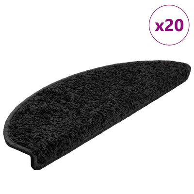 Vidaxx Stufenmatten 20 St. 65x21x4 cm schwarz halbrund groß