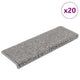 Vidaxx Stufenmatten 20 Stück 65x21x4 cm grau rechteckiger Rand
